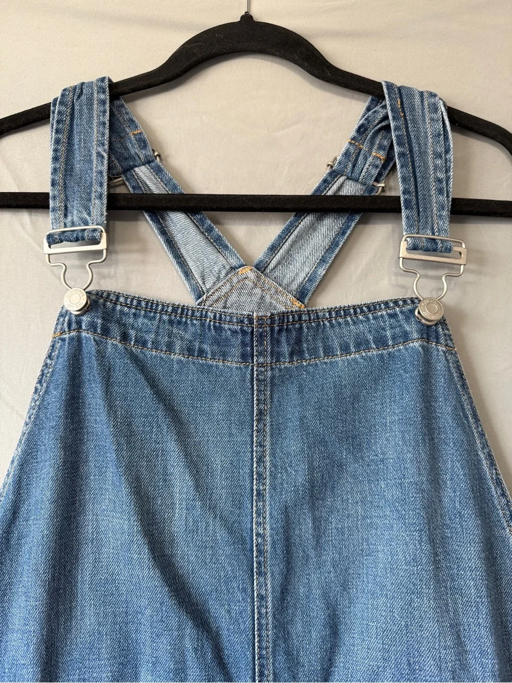 GAP Light Blue Denim Overall Mini Dress - Picture 4 of 8